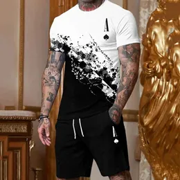 Ace Graphic TShirts Shorts Sets Musical Note 3D Print Mens Casual Tracksuits Short Sleeve T Shirt Pants Set Man Suits Clothing 240416