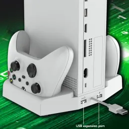 Стенд 2022 Охлаждающий вентилятор для контроллера серии Xbox Sercive Dock Dock Gamepad Stare String Bracket для наушников для серии Xbox
