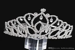 Bridal Tiaras mit Strasssteinen Hochzeit Schmuck Mädchen Kopfstücke Geburtstagsfeier Performance -Festzug Crystal Crowns Hochzeit Accessor4071026