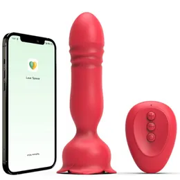 Wibratorowe zabawki seksualne Nowe różane aplikacja na podwórko wibracja Wysytające się wtyczka analna masażer prostaty samiec i żeńskie wibratorowe wibratorowe wibrator