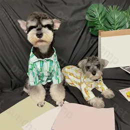 Cienka letnia koszula dla psów letni projekt lapel na guziki koszulki dla zwierząt domowych sznaucera francuskie wiadra bichon cat ubrania