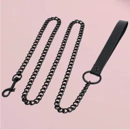 Halsketten B. Cyqz BDSM Kette Spielzeug PU Lederkragen Cospaly Sklave sexy Accessoires Frauen Halskette Halskette Bondage Traktion Seil Paare Spiel