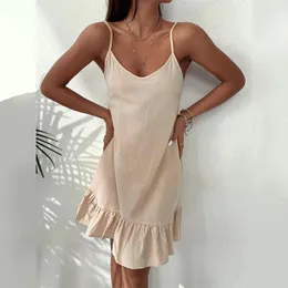 فساتين غير رسمية أنيقة تنورة قصيرة كبيرة من نوع تأرجح فستان التعليق