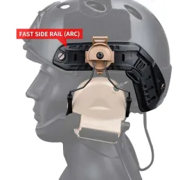 Accessories Tactical Fast Rail Mounts Adapter Headset Bracket headphone Holder Set Shooting Helmet ARC Rail Adapter Comtac sordin Military