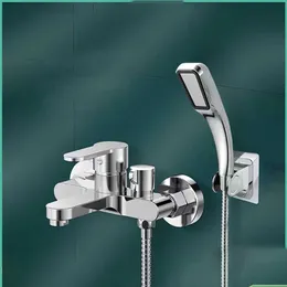 Set di doccia per bagno tianview con doccia calda e fredda valvola doccia nascosta semplice doccia tripla t240422