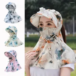 Cappelli larghi da sole con cappello da sole elettrico ventola protezione UV per protezione da esterno ricaricabile per il tè traspirante per la crema solare