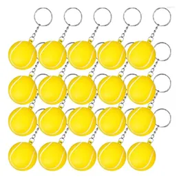 Keychains 20 Pack Tennis Ball Yellow for Party Favors School Carnival Recompensa Sports Sports Centerpient