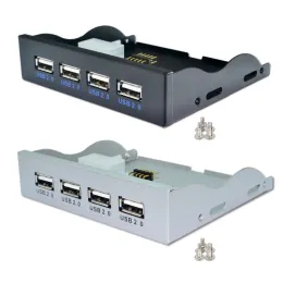 Cartas BTBCOIN 4 PORT USB 2.0 Hub USB 2.0 Adaptador PC PA PAINEL BRACKET DE EXPANSIÇÃO COM CABO DE 10PIN PARA DESPESSÃO BAY FDD FDD de 3,5 polegadas