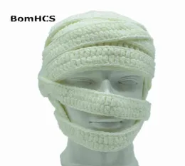 BOMHCS Novement cooler Zombie -Maske Maske Mütze 100 handgefertigtes gestrickter lustiger Hutkappe 2202108566900