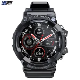 Orologi Lokmat Attack 3 Smart Sports Watch 1.28 '' TFT FullTouch Screen Bluetooth Call Fitness Fitness Tracker Fiocchi cardiaco Monitoraggio Smartwatch uomini