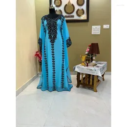 Ethnische Kleidung türkis marokkanischer Kaftan Dubai Afrikanische Kaftan Abaya Hochzeitskleid