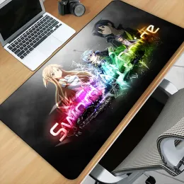 يستريح أنيمي سيف الفن على الانترنت sao hd طباعة mousepad قفل الكمبيوتر حافة لوحة المفاتيح حصيرة PC