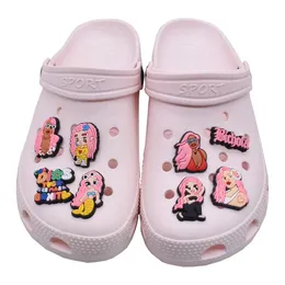 Anime Charms Baby Fashion Sexy Girl Girl por atacado Memórias de Infância Funny Gift Cartoon Charms Acessórios para calçados PVC Decoração de fivela de borracha macia Charms