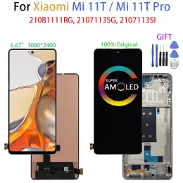 Усилитель Оригинал AMOLED для Xiaomi Mi 11t 11t Pro 21081111rg 2107113SI Pantalla ЖК -дисплей сенсорный экран экран дигитайзер