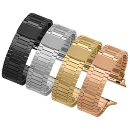 Magnetschlaufe Bambusstahl Armband Einstellbare Gurtbandhalle für Apple Watch Serie 3 4 5 6 7 8 9 IWatch 40/41mm 44/45mm Ultra 49mm