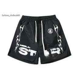 Hellstar Shorts Designer Men Solid Niski swobodny spodnie elastyczne talia poliester krótki spodni sport sportowy krótki