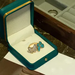 Projektantki pierścionki kobiety luksusowe pierścionki modne pierścionki motylowe kobiety spersonalizowane style Nowy trend klasyczny diamentowa biżuteria drobna prezent