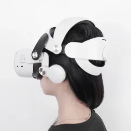 Szklanki Pasek Głowa Mufy do uszu Oculus Quest 2 Elite Pasp VR Zestaw słuchawkowy Ulepszone dźwięk Regulowany komfort Wymiana Quest2 Akcesoria