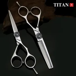 Schere Titan Friseur's Scissors Professionelle Frisewerkzeug Friseur Friseur Schere Haarschneiddünnung