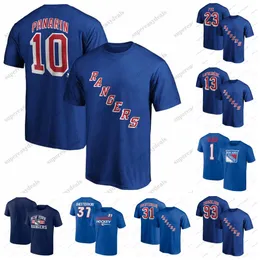 93 Mika Zibanejad 2024 Rangers T-Shirts Jersey Adam Fox Artemi Panarin Kaapo Kakko Chris Kreider Filip Chytil Erik Gustafsson KAndre Miller Erik Gustafsson