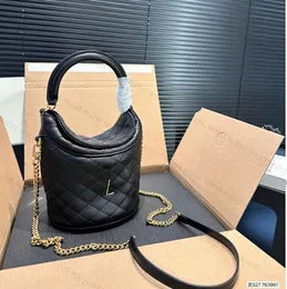 Gaby Bucket Bag Luxury Designer Wrist Handbag Women Crossbody Bag TOP QUALITY本物のレザースモールフリップバケツバッグレディショルダーバッグミニトート財布17.5*15cm