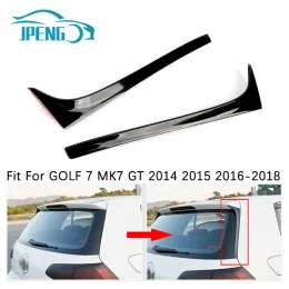 Gadgets passande för VW -tillbehör Golf 7 7 GT 2014 2015 2016 2017 2018 Black Bakre fönstersidan Spoiler Wing Trim 2 st