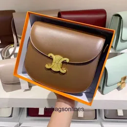 High end Designer bags for women Celli Half Round Saddle Bag Bag New Leather Womens Bag Shoulder Crossbody Bag original 1:1 with real logo and box