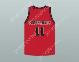 Custom qualsiasi nome numero giovane/bambini shareef o'neal 11 crossroads School Roadrunners Red Basketball Jersey 1 top cucitura S-6xl