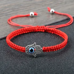 Fios nova oração de oração de mortima e mal olho de bracelete vermelho preto cor preto fios de nylon Lucky casal braceletbangles jóias homens homens