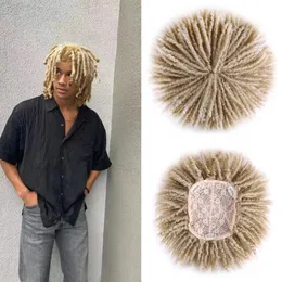 Sentetik locs örgülü yarım peruk dreadlock saç topper peruk kısa dreadlocs saç toupee afro peruk siyah kadınlar ve erkekler için 240409