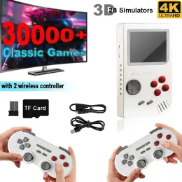 Consoles Retro Game Console K8 TV Game Stick with 40000+ Games 28 Simulators Wireless Game Controllers 4KHD M8 Game Machine For PSP Games