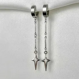 Charm Gothic Jewelry Cross Star Drop Earrings Punk Charms Stitching Rivet örhängen för kvinnor Koreanska modetillbehör Y240423