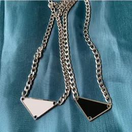 Popular designer necklace fashionable triangle letters solid color man chain with pendant punk cool street necklace long chains for men zb011 B4