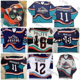 Kob Weng New York 16 Ziggy Palffy Fisherman Darius Kasparaitis Johntavares Korolev Brent Severyn Berard Custom Vintage Retro Hockey Jersey