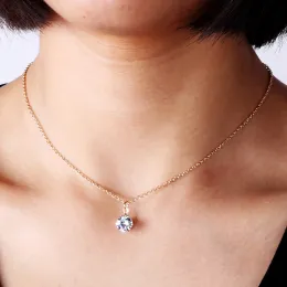 Kolyeler Yeni Gelen Altın Renk Küçük Kristal Kolyeler Kadınlar İçin Kolyeler Sevgililer Günü Takı Femme Bijoux Colliers El Yapımı