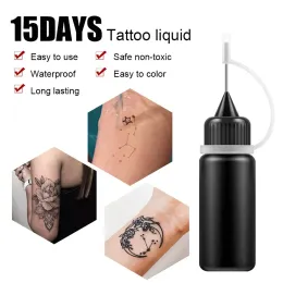 Inks Temporary Tattoo 10ml Liquid Tattoo Ink Black Red Brown Blue for Temporary Tattoo Sticker Body DIY Pigment Professional Tool