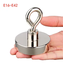 Accessories Super Strong Neodymium Magnet Pot Fishing Saage Magnets Neodymium Round Powerful Magnetic Hook Sea Fishing Magnet Searcher