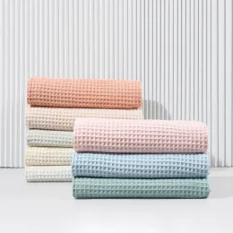 Defina Waffle Baby Swaddle Blanket Towel Cotton Color Bath Tootes Recém -nascido recebendo cobertores envolverem itens de cama de cobertor