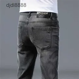 Lai Sai Tian Si Jeans Slim Fit Straight TUBE 2024 Verão Fino Casual Longa Marca de Moda