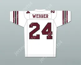 Niestandardowy numer nazwy męski/dzieci Brian White Jamal Webber 24 Boston Rebels Away Football Jersey zawiera plaster ligi zszyty s-6xl