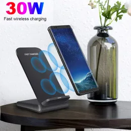 Chargers FDGAO 30W Wireless Charger For iPhone 14 13 12 11 Pro X XS MAX XR 8 Samsung S22 S21 Fast Wireless Charging Phone Holder Stand
