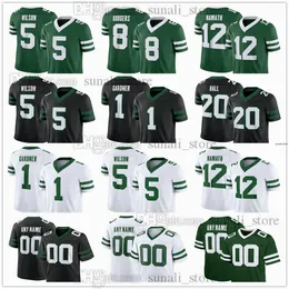 2024 New Jerseys Football 5 Garrett Wilson 1 Sauce Gardner 20 Breece Hall 8 Aaron Rodgers 95 Quinnen Williams 11 Jermaine Johnson 12 Joe Namath 28 Curtis Martin Sewed