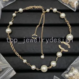Von hochwertiger Designer -Halskette Design Brand Brief Anhänger Kette 18K Gold Kupferkristall Halskette Halskette für Männer Women Wedding Jewerlry Accessoires Geschenke