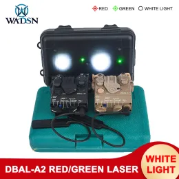 Optik wadsn dbala2 kırmızı yeşil nokta çift kiriş lazer görüşü el feneri taktik dbal peq, airsoft tabancaları silah ar15 tüfek ışığı yok IR