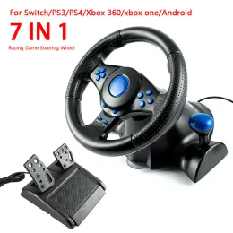 Wheels 7 in 1 Racing Steering Wheel Vibration Controller Game Simulation Racing Pedals for switch/xbox 360/xbox one/pc/ps4/3/Android