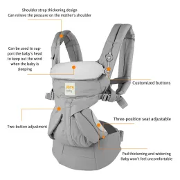 Çantalar egobaby 360 bebek taşıyıcı çok fonksiyonlu nefes alabilen bebek taşıyıcı sırt çantası çocuk taşıma yürümeye başlayan çocuk bebek askı şal süspansiyonları omni