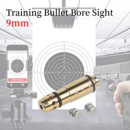 Hunting 9mm Red Dot Laser Training Bullet Bore Sight Dry Fire Trainer Cartridge