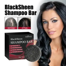 Cabelo shampoocondicionário Shampoo escurecendo barra de xampu Reparar Cabelo cinza Cabelo cinza Barra reversa Promove o crescimento do cabelo impede a perda de cabelo para homens mulheres