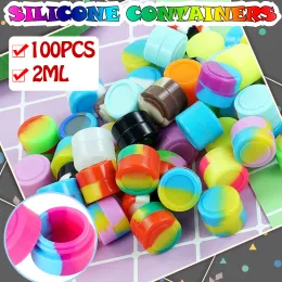 Gläser 2ml Silikonbehälter 100pcs Nicht -Schichtbehälter Multi -Gebrauchsspeicher für Kosmetikgläsern Organizer