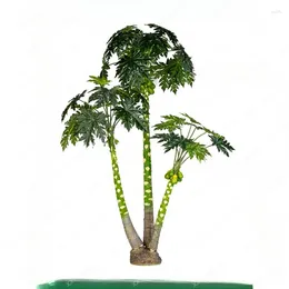 Fiori decorativi grandi alberi imitativi papaya alberi finti vegeli vere bonsai paesaggio bionico decorazione di piante artificiali decorazioni per la casa